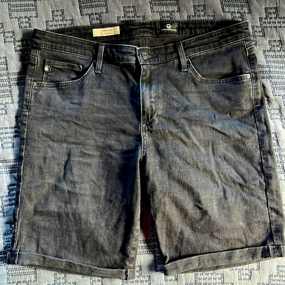 Ag Brooke black denim Bermuda shorts